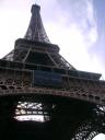 Walking under the Eiffel Tower