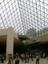 The main entryway underneath the pyramid
