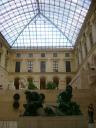 One of the interior statue gardens in the Louvre