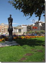A view of the main square in Pamplona where we ate lunch.