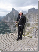 Me at the upper cable car station. It's pretty cold up there.