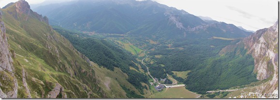 A view from the upper cable car station.