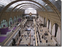 A view from the second floor of the museum down onto the main floor.