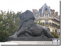 The Lion of Belfort as seen from the entrance to the catacombs.