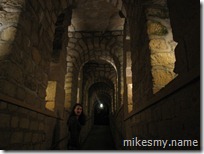 Beyond this ominous archway is the entryway to the catacombs proper and a sign that reads: Arrête, c'est ici l'empire de la Mort ('Stop, this is the empire of Death')