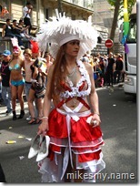 Another example of a spirited parade goer.